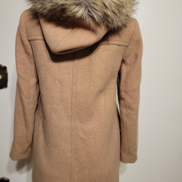 J Crew Mercantile Wool Coat Tan Pocket Size 4. DayCoat OverCoat TrenchCoat - Picture 7 of 7
